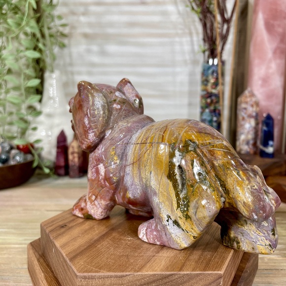 0971 Ocean Jasper Tiger Crystal Carving - Picture 8 of 13